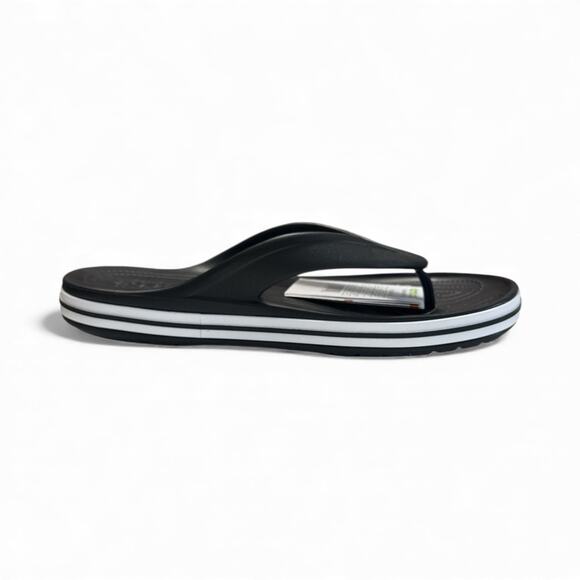 Crocs Flip Flops Men Sandals Black-White Water Friendly Lightweight SZ/ M-9 W-11 - Picture 6 of 10